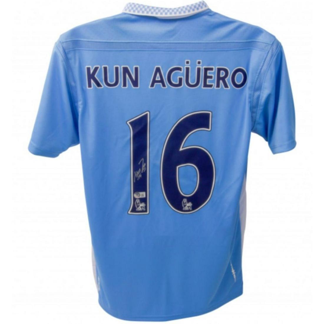 Sergio Aguero Signed Manchester City Jersey (Beckett) (1 of 2)