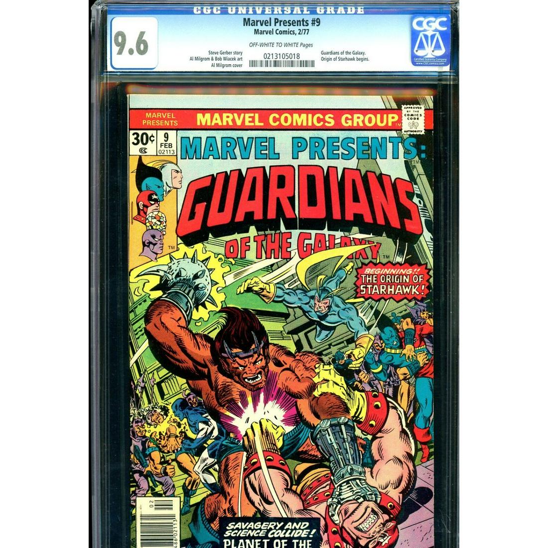 Marvel Presents #9 CGC GRADED 9.6 Comic Book - Guardians of The Galaxy c/s - org. Starhawk - 2nd (1 of 1)