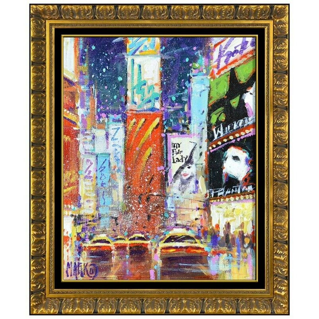 Original Marko Mavrovich Signed Framed 16.5"x14" Acrylic Painting On Canvas: Original Marko Mavrovich Signed Framed 16.5"x14" Acrylic Painting On Canvas