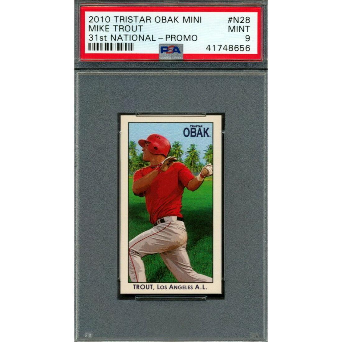 2010 TriStar Obak Mini #N28 Mike Trout Rookie PSA 9 (1 of 1)