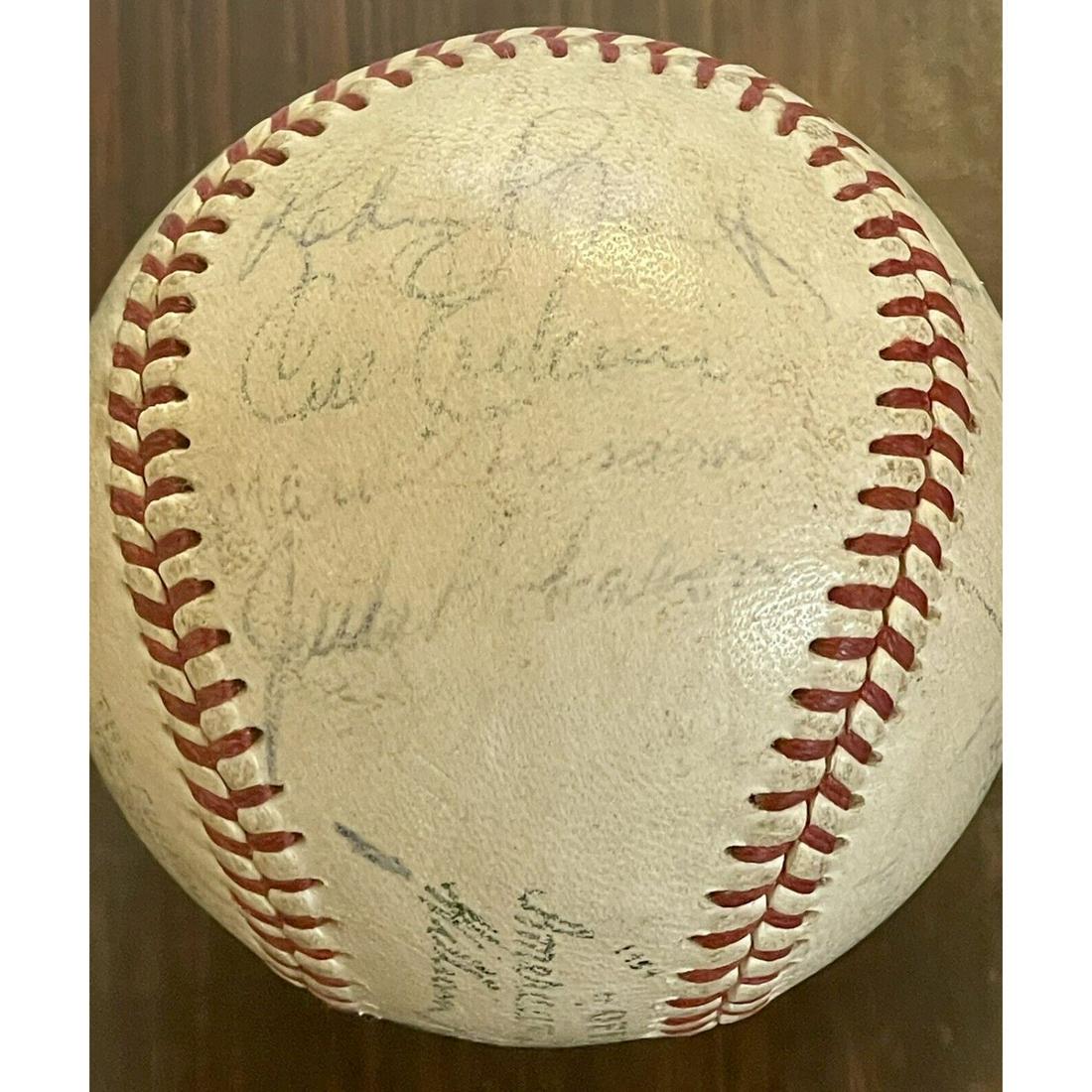 1954 National League All Star Team Signed Baseball w/ Jackie Robinson & Mays PSA (1 of 3)