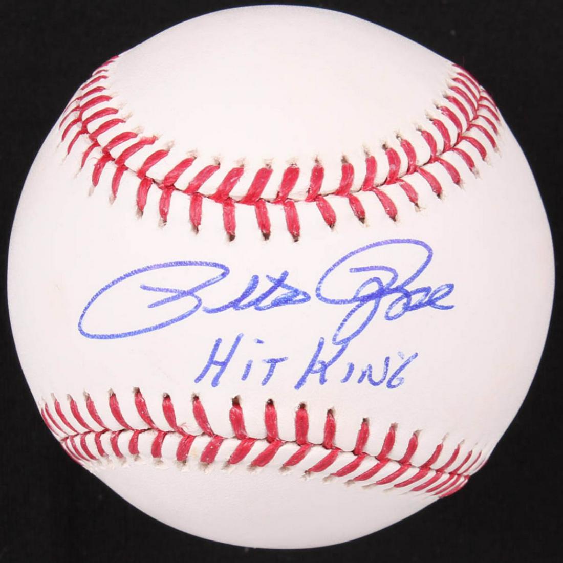 Pete Rose Signed OML Baseball Inscribed "Hit King" (Beckett Hologram) (1 of 1)
