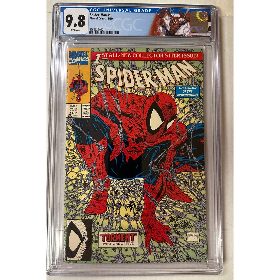 Spider-Man #1 CGC 9.8 Todd McFarlane Marvel Comics 1990 Custom Spider-Man Label (1 of 1)