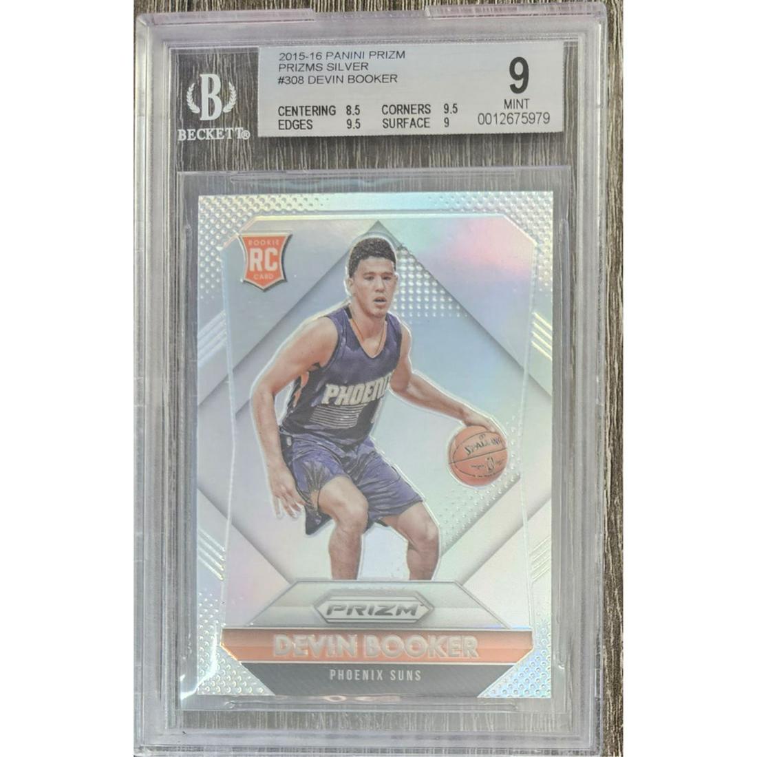2015 Prizm Devin Booker Silver Prizms Rookie BGS 9: 2015 Prizm Devin Booker Silver Prizms Rookie BGS 9