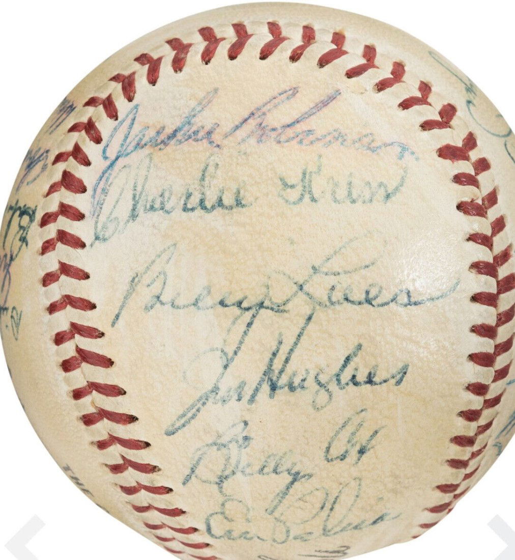 1954 Dodgers Signed Baseball Jackie Robinson Campanella Alston Beckett Full LOA (1 of 3)