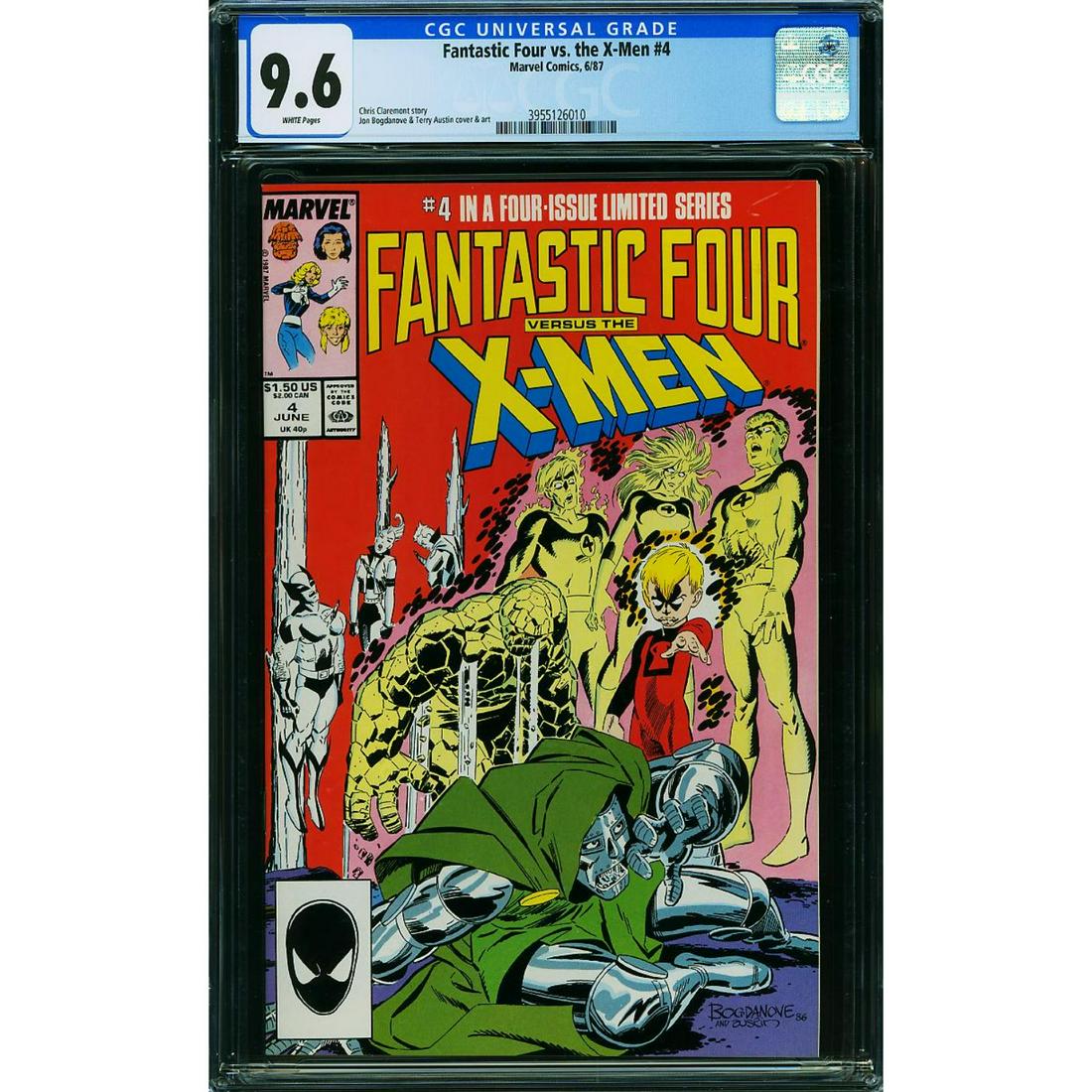 FANTASTIC FOUR VS. THE X-MEN #4, CGC 9.6 Comic Book NM+ 1987 (1 of 1)