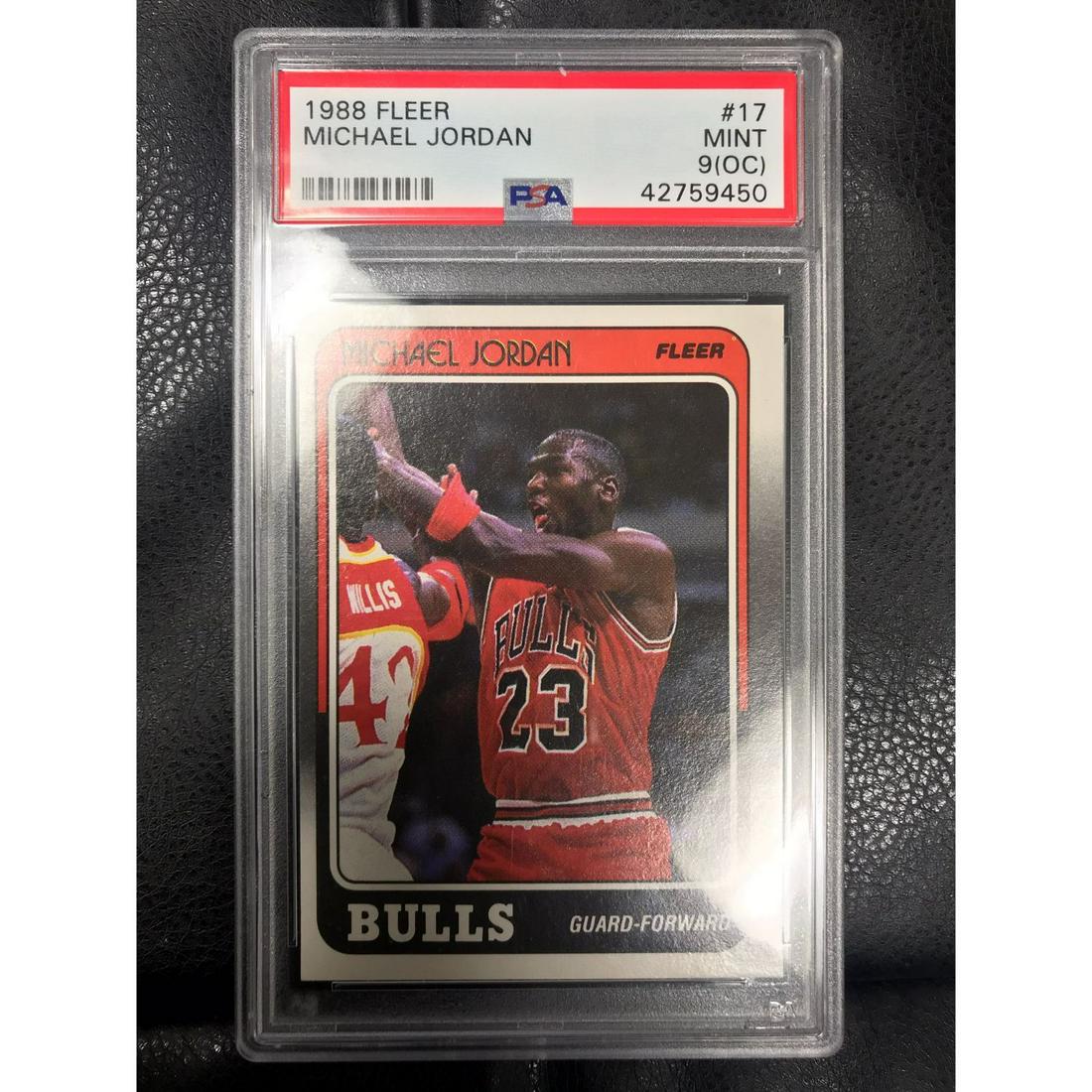 1988 fleer michael jordan psa 9