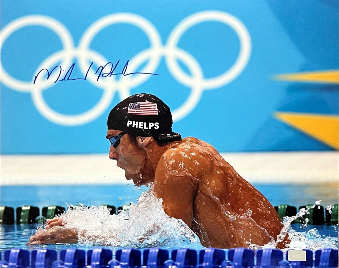 Michael Phelps Autographed USA Olympics Swimming 16x20 Photo JSA (1 of 1)