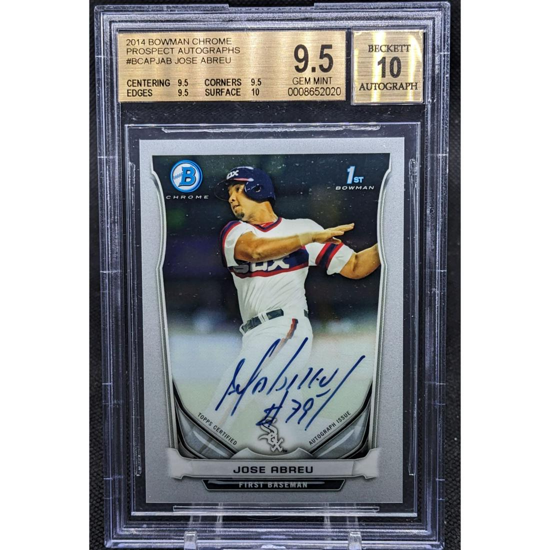 2014 Bowman Chrome Jose Abreu 1st Auto BGS 9.5/10 True Gem+ (1 of 1)