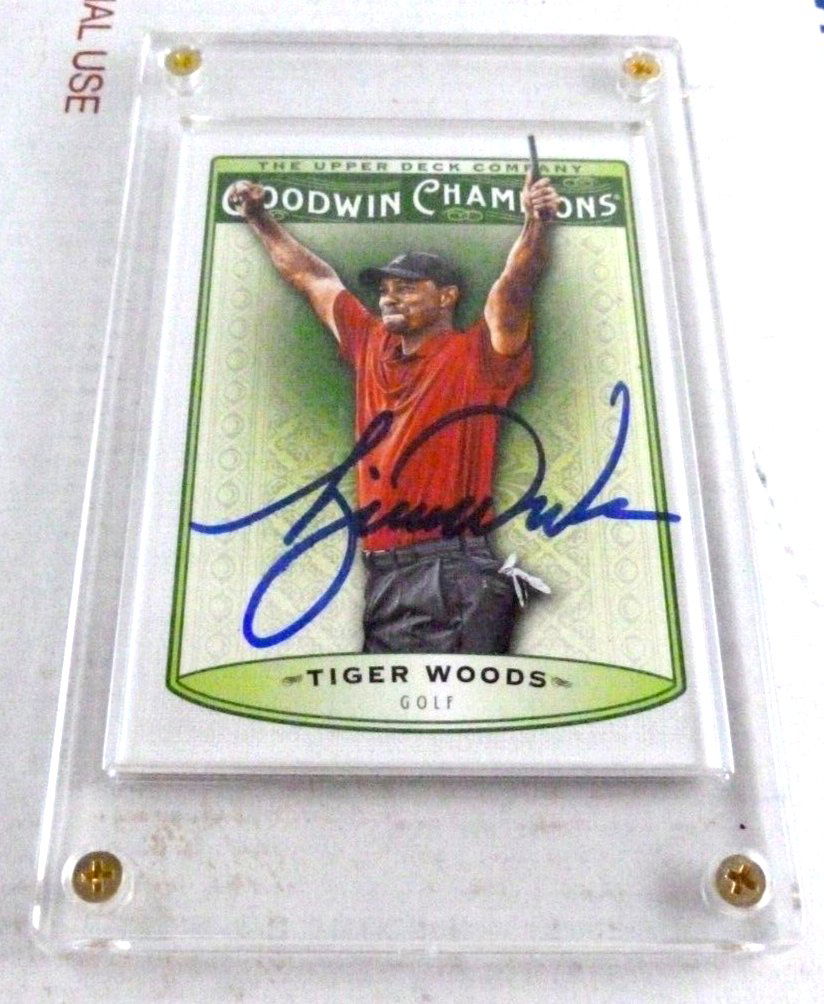 2019 Upper Deck Goodwin Champions Tiger Woods Card #25 Autographed Signed Auto (1 of 1)