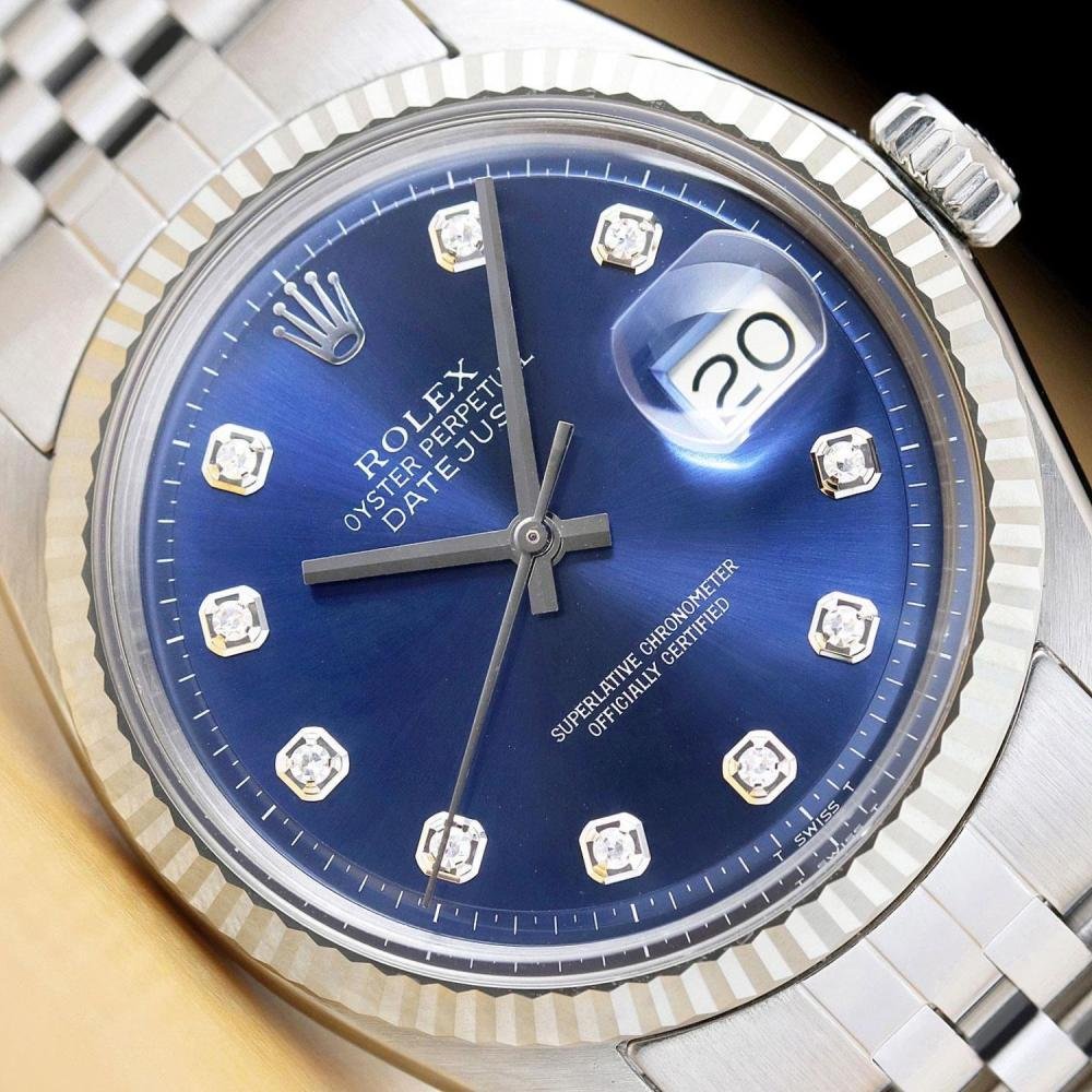 Mens 18k White Gold & Stainless Steel Rolex Datejust (1 of 1)