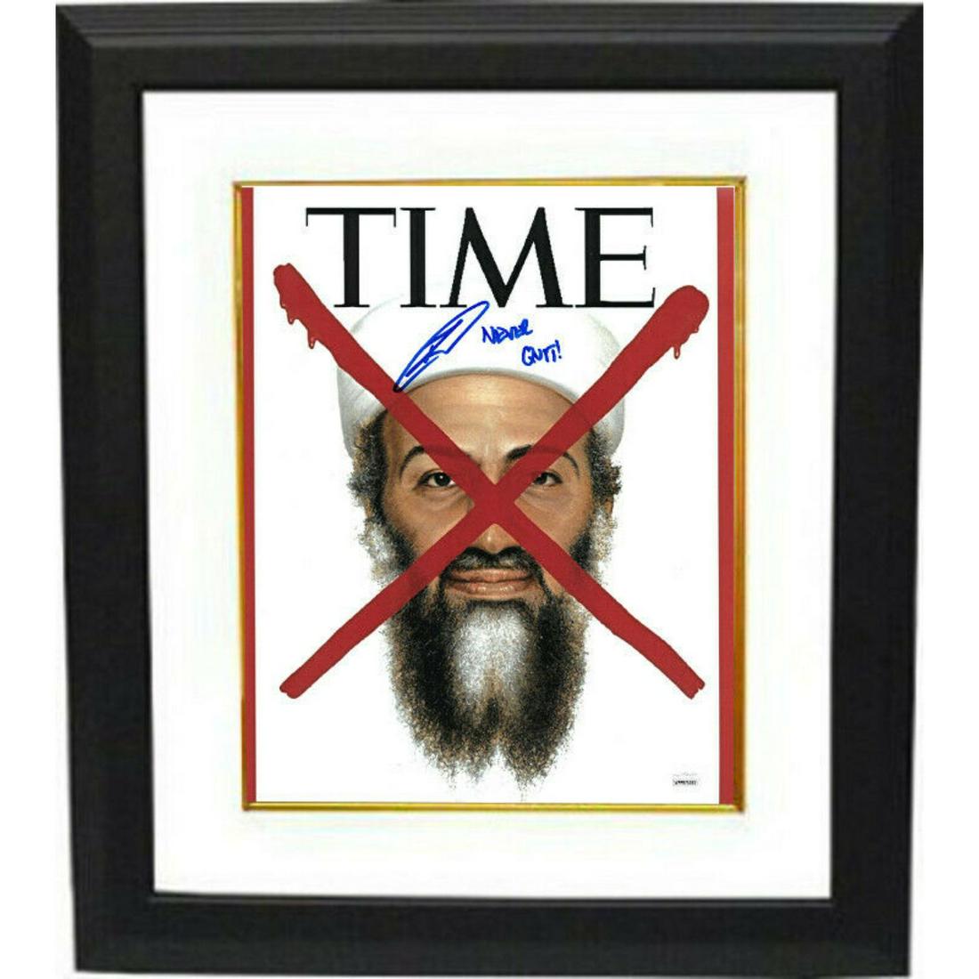 Robert O'Neill signed Shot Bin Laden Time 11x14 Photo Framed Never Quit! JSA (1 of 1)