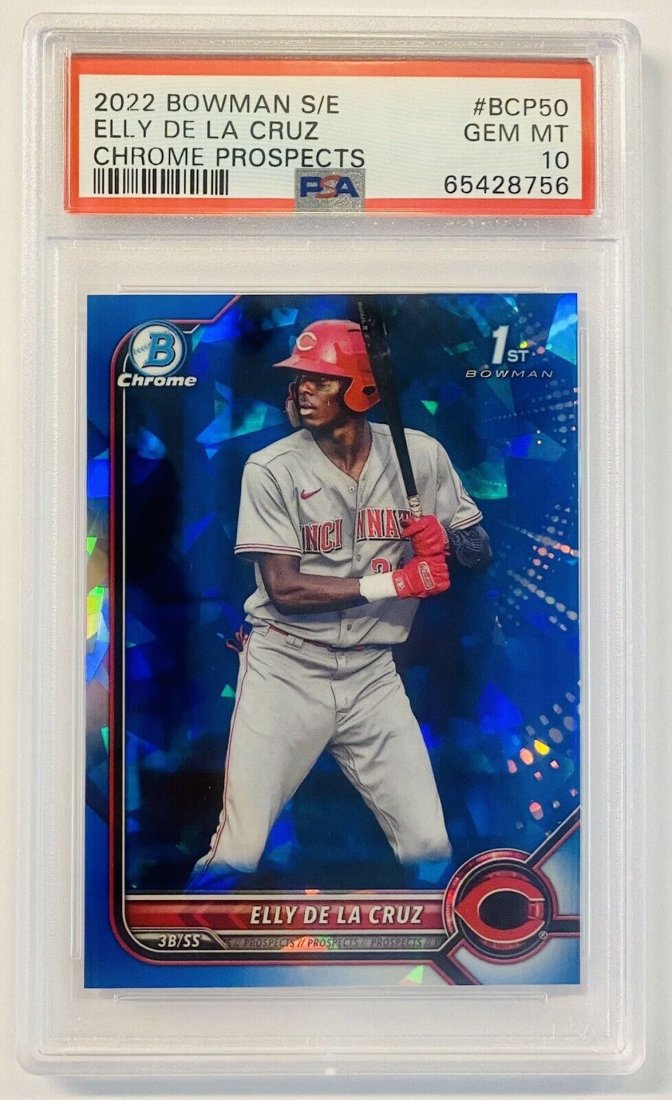 2022 Bowman Chrome Sapphire ELLY DE LA CRUZ 1st RC - PSA 10 Gem Mint (1 of 1)
