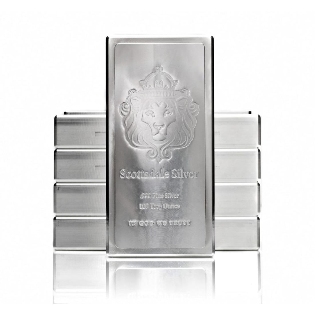 100 oz Scottsdale Stacker Silver Bar .999 Silver Bullion (1 of 3)