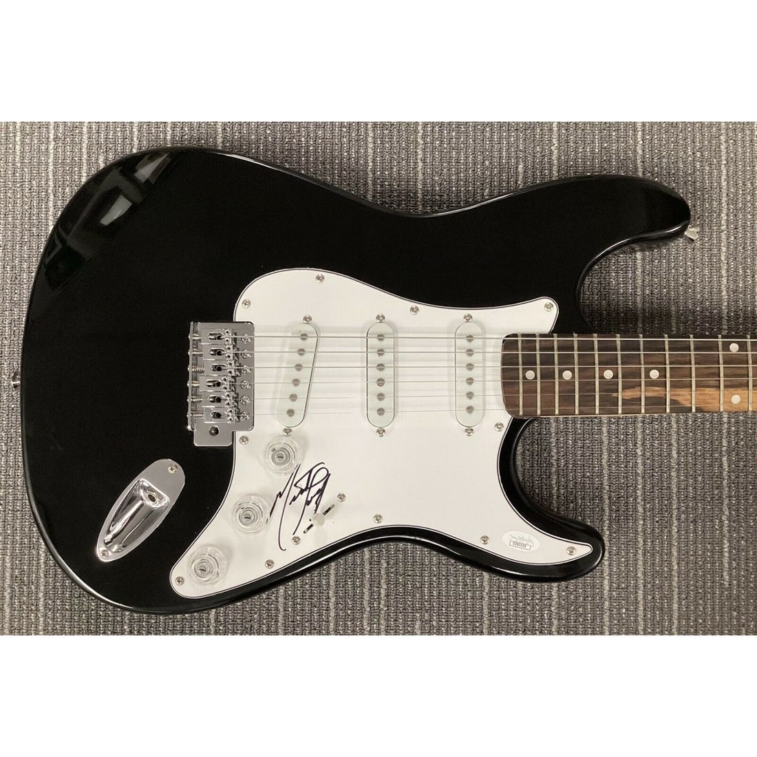 Meat Loaf Signed Black Electric Guitar (JSA COA) (1 of 3)