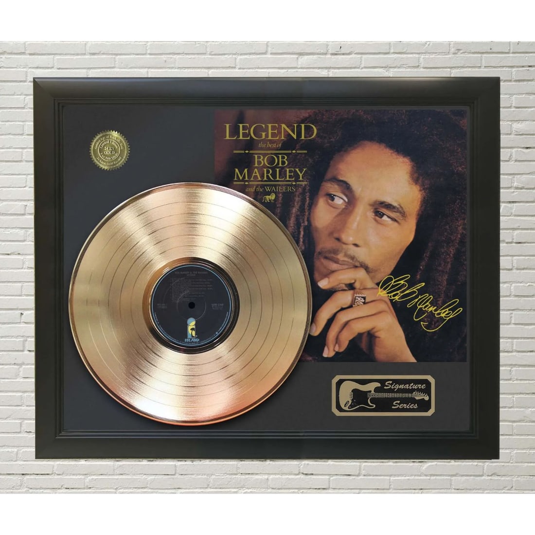 Bob Marley â€“ Legend Framed Signature Gold LP Record Display M4 (1 of 1)