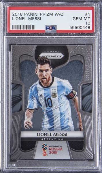 2018 Panini Prizm Lionel Messi PSA 10: 2018 Panini Prizm Lionel Messi PSA 10