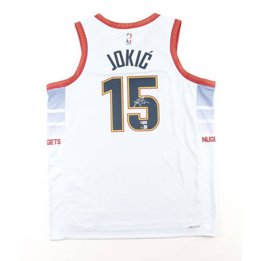 Golden Autographs Nikola Jokic Signed Autographed Custom Blue Denver Basketball Jersey Beckett