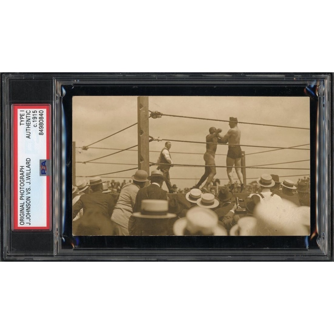 Jack Johnson vs. Jess Willard c.1915 Boxing Type 1 Photo (PSA): Jack Johnson vs. Jess Willard c.1915 Boxing Type 1 Photo (PSA)