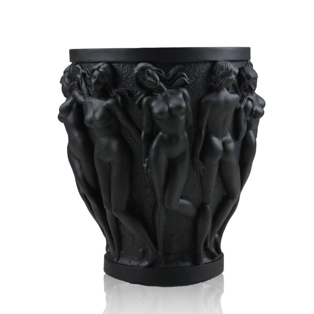 Lalique style H9.5 naked ladies bacchantes vase (1 of 1)