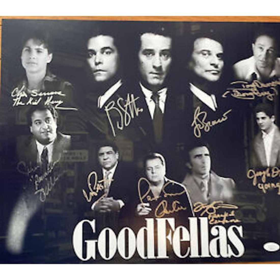 goodfellas cast signed 16x20 Signed By 9 Cast Members JSA COA (1 of 1)
