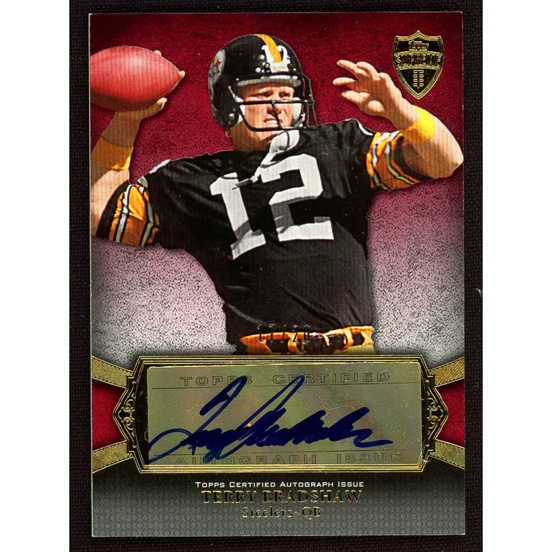 Terry Bradshaw 2011 Topps Supreme Autographs Red #SATB (1 of 1)
