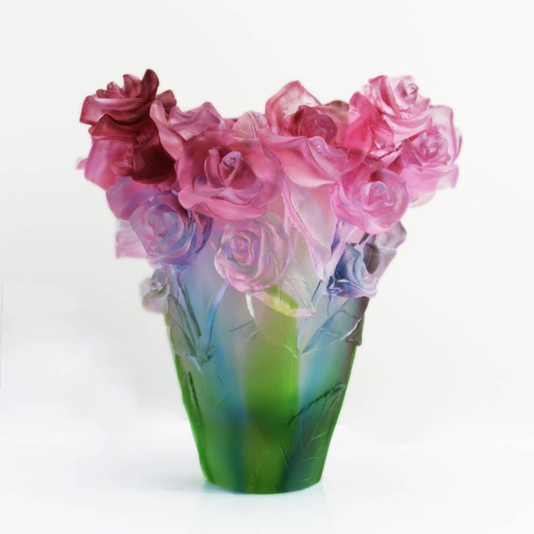 Rose vase Nancy daum style 7" (1 of 1)