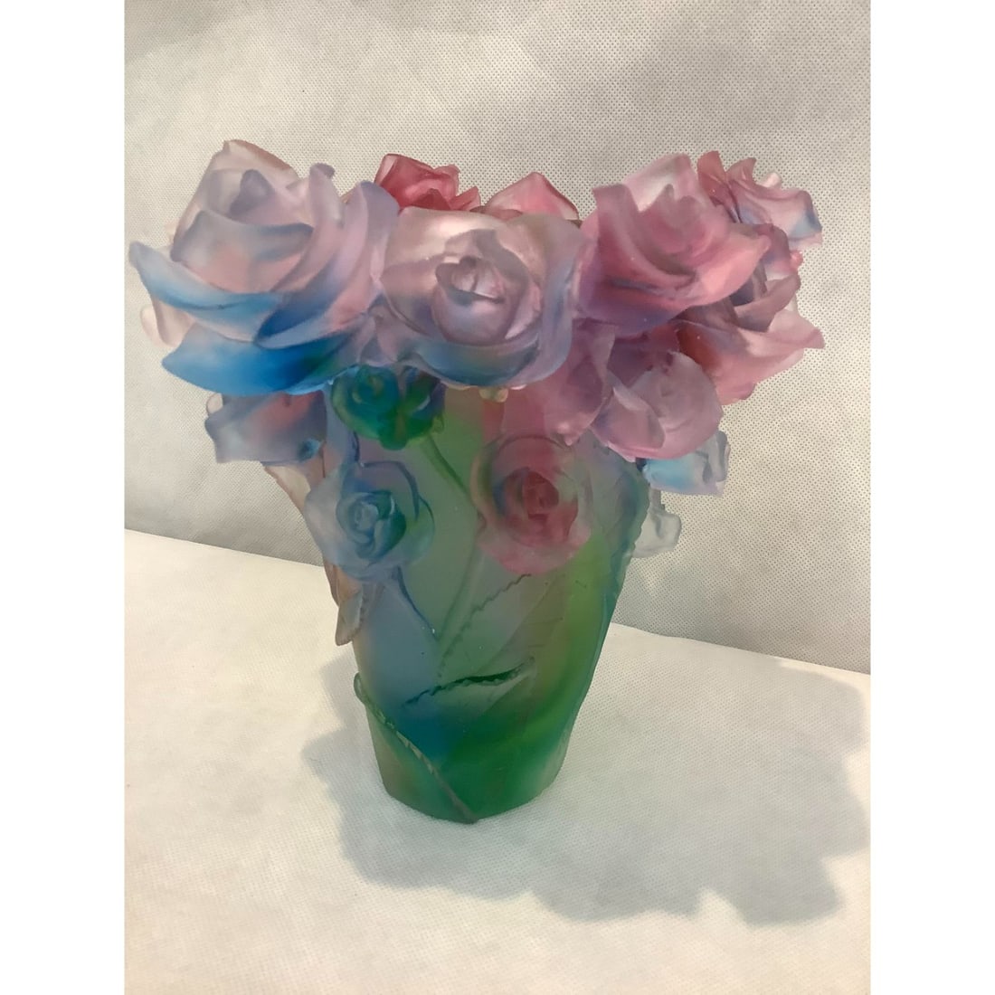 Rose vase Nancy daum style 7" (1 of 1)