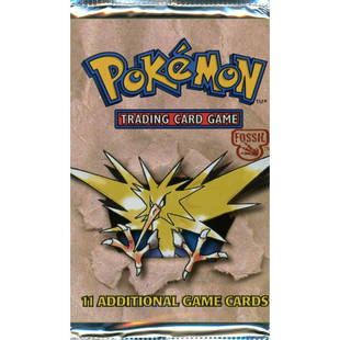 1999 Pokemon Fossil Unlimited Booster Pack Factory Sealed: 1999 Pokemon Fossil Unlimited Booster Pack Factory Sealed