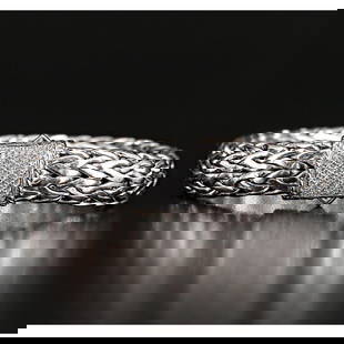 John Hardy Sterling Silver & 18kt Gold Diamond 13mm Classic Chain Bracelet: John Hardy Sterling Silver & 18kt Gold Diamond 13mm Classic Chain Bracelet