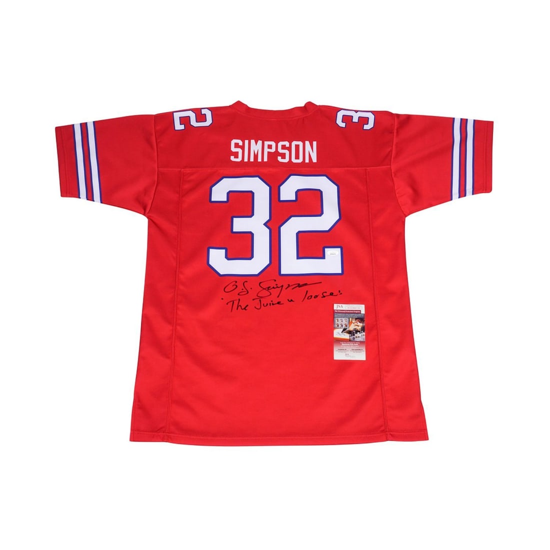 O. J. Simpson Signed Jersey Inscribed "The Juice Is Loose" (JSA COA) (1 of 1)