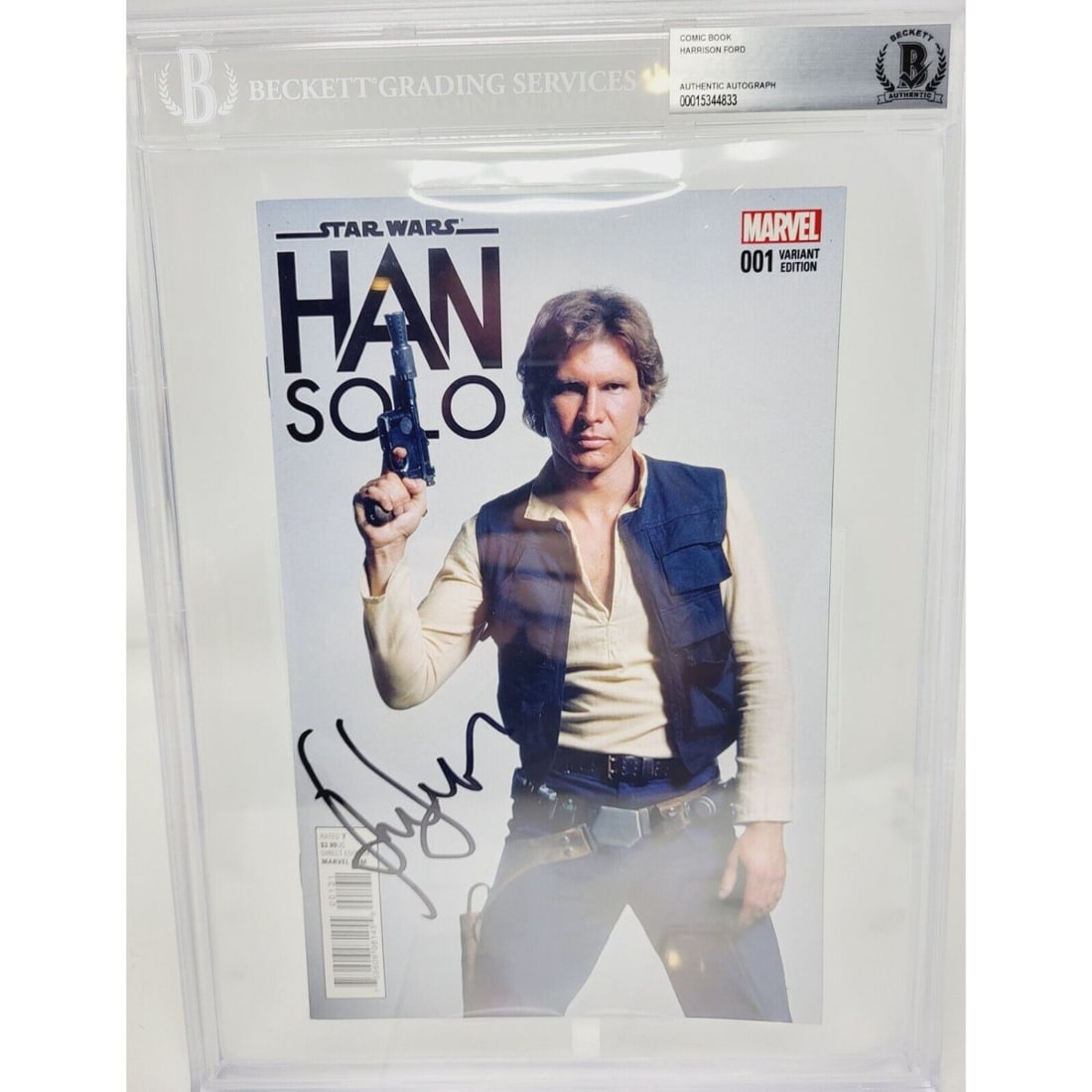 Harrison Ford Signed Star Wars Han Solo # 1 Marvel COmic (Beckett) (1 of 3)