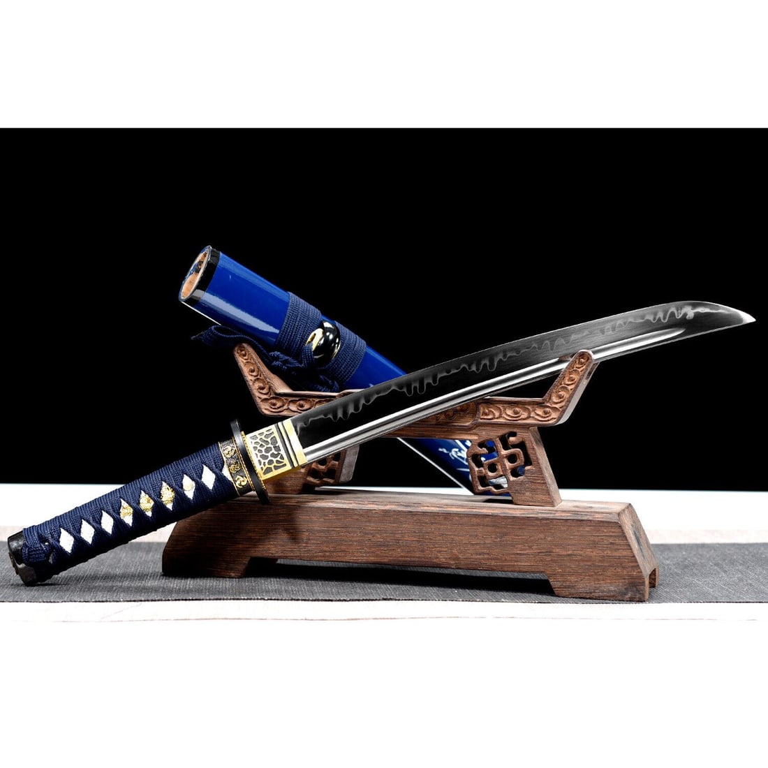 20.5" T10 High Carbon Steel Clay Tempered Japanese Katana Knife: 20.5" T10 High Carbon Steel Clay Tempered Japanese Katana Knife