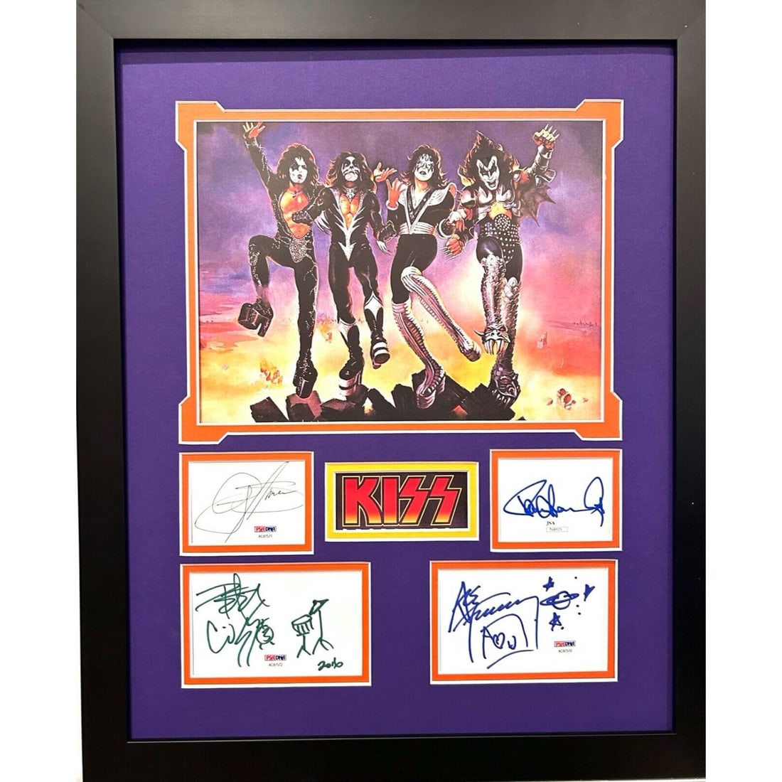 Kiss: Oversized Color Photo Signed By Gene Simmons, Paul Stanley