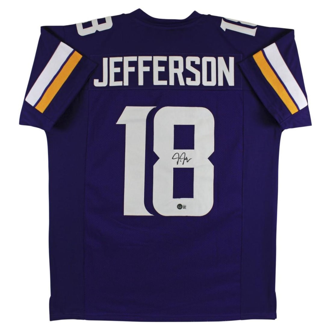 Vikings Justin Jefferson Authentic Signed Purple Jersey Autographed BAS Witness: Vikings Justin Jefferson Authentic Signed Purple Jersey Autographed BAS Witness