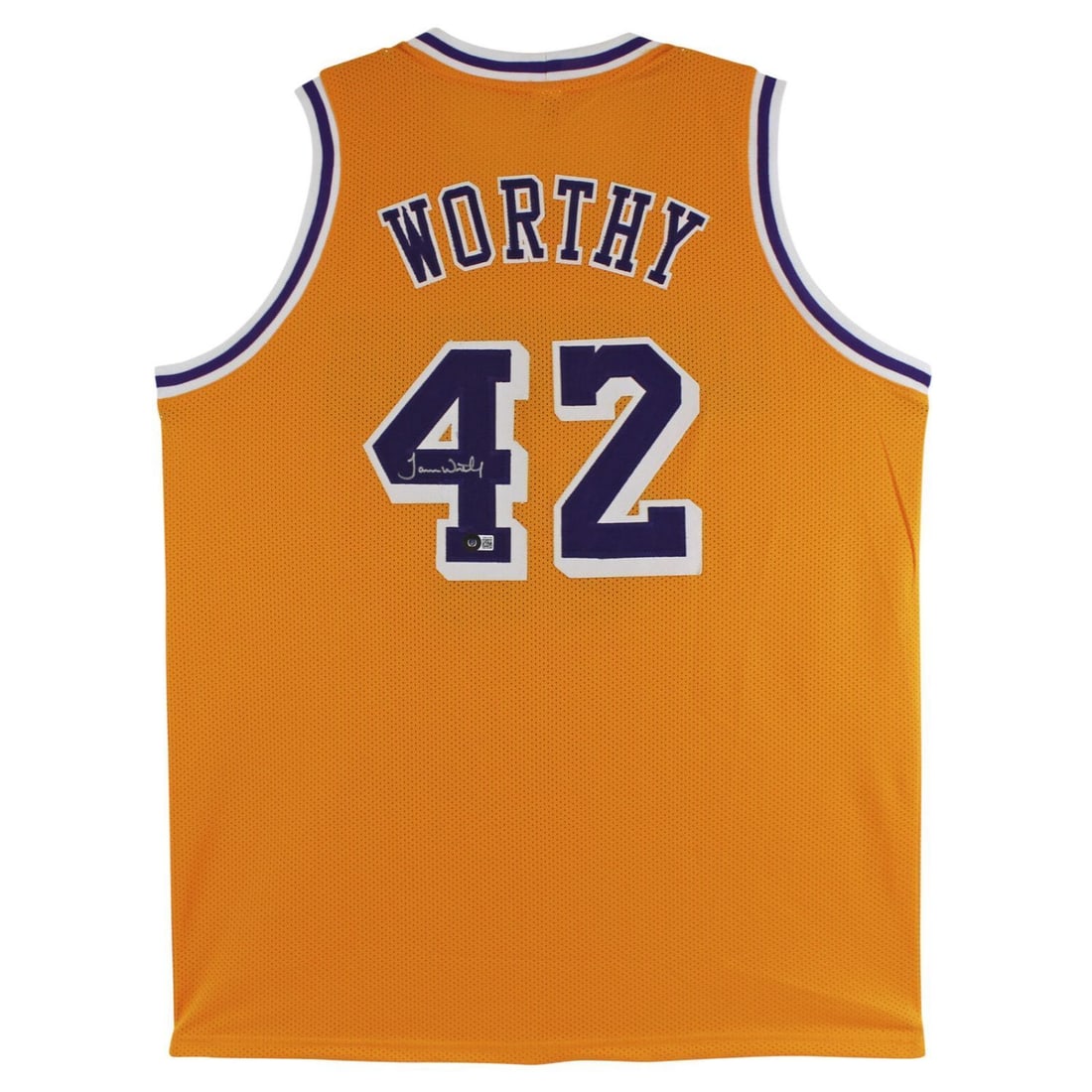James Worthy Signed Pro Style Jersey (Beckett LOA) (1 of 1)