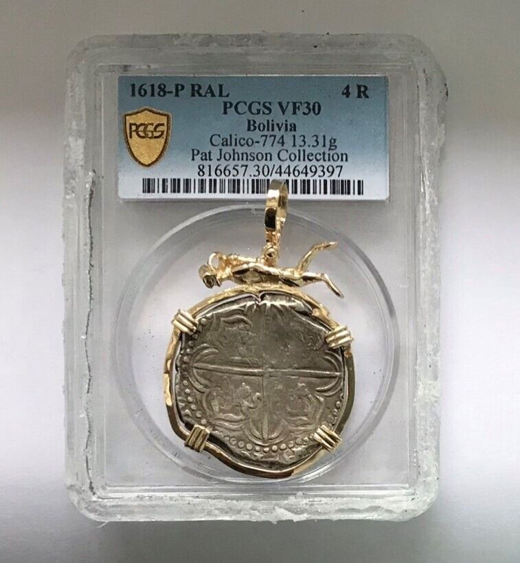 Genuine Treasure Shipwreck Coin Atocha Era 4 Reale 14K Gold Diver Certified (1 of 1)