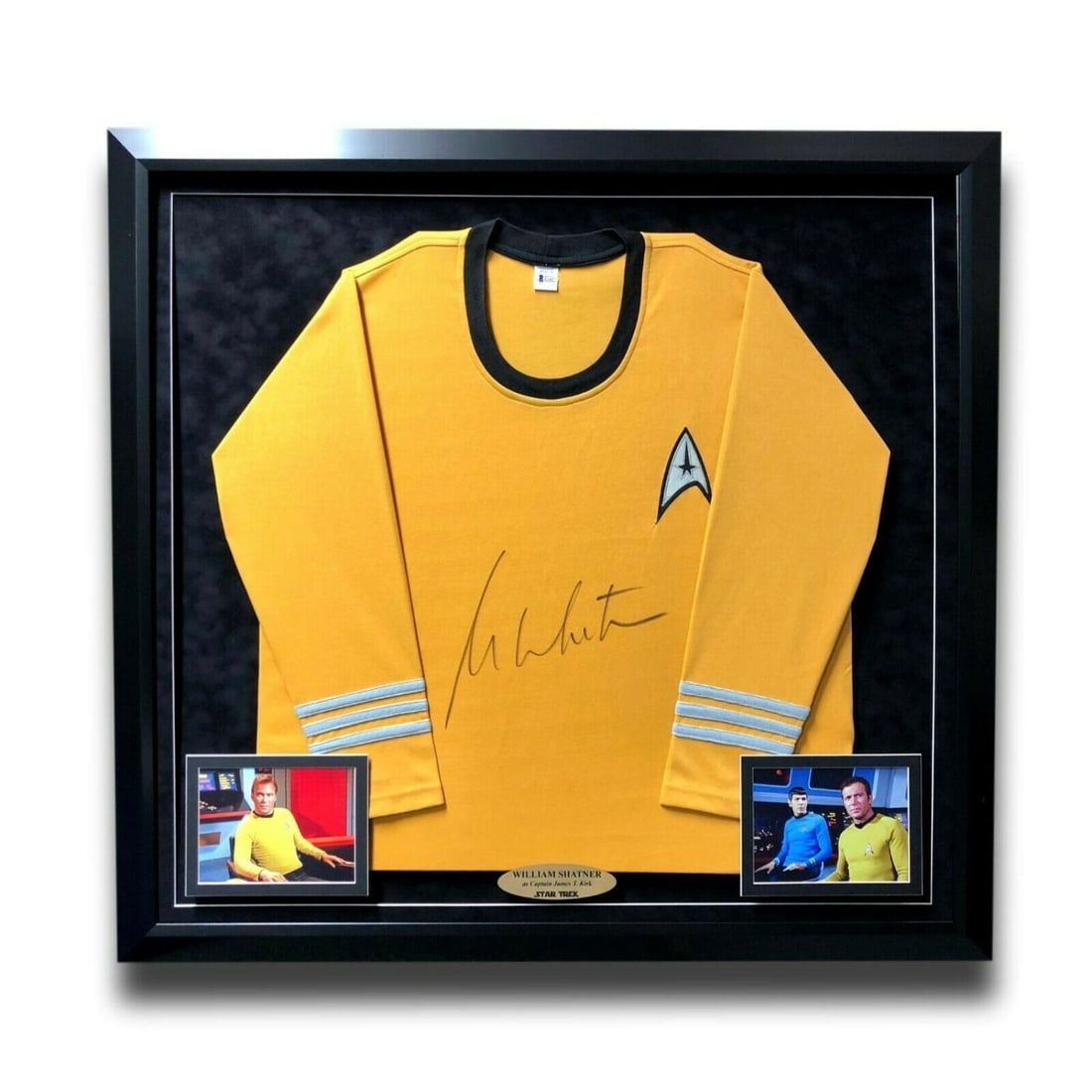 William Shatner Signed Star Trek Yellow Shirt Framed COA BAS Auto Kirk Spock (1 of 1)
