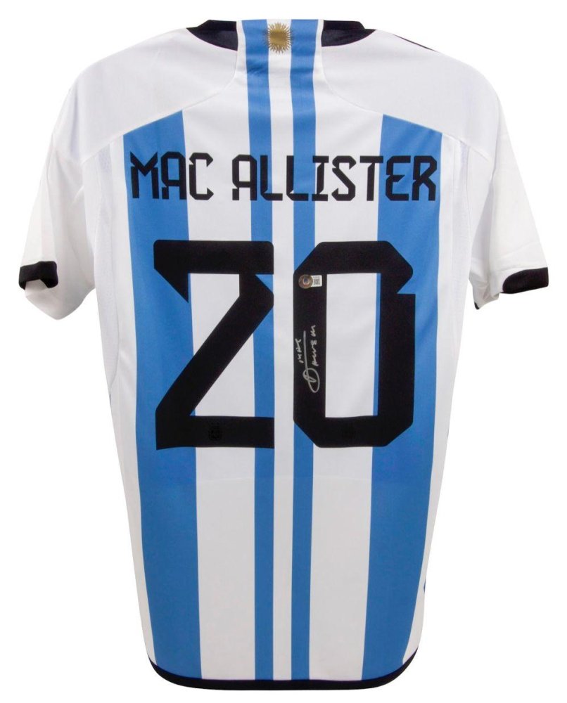 Mac Allister Signed Argentina National Team Jersey (Beckett): Mac Allister Signed Argentina National Team Jersey (Beckett)