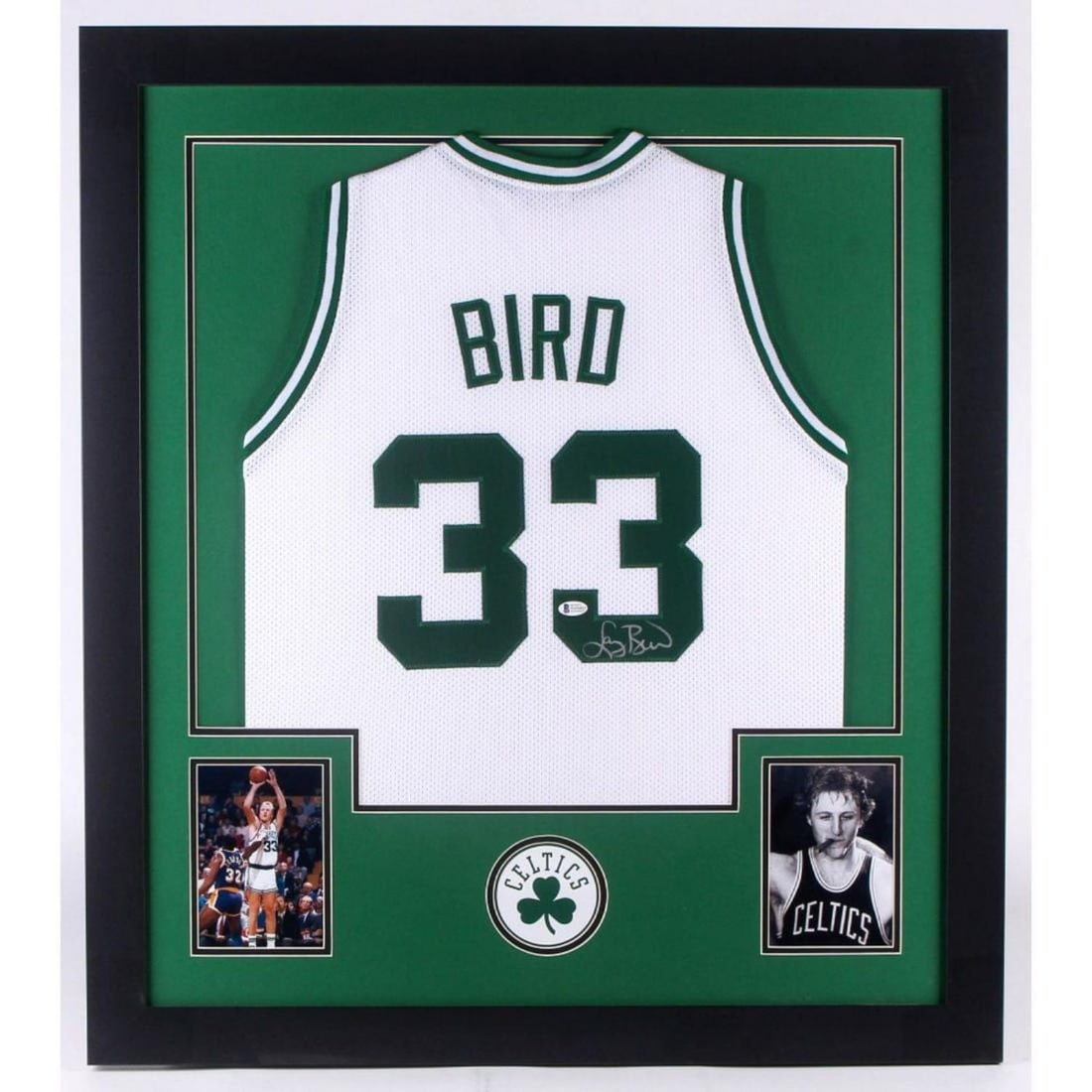 Larry Bird Signed and Framed Celctics Jersey JSA COA (1 of 1)