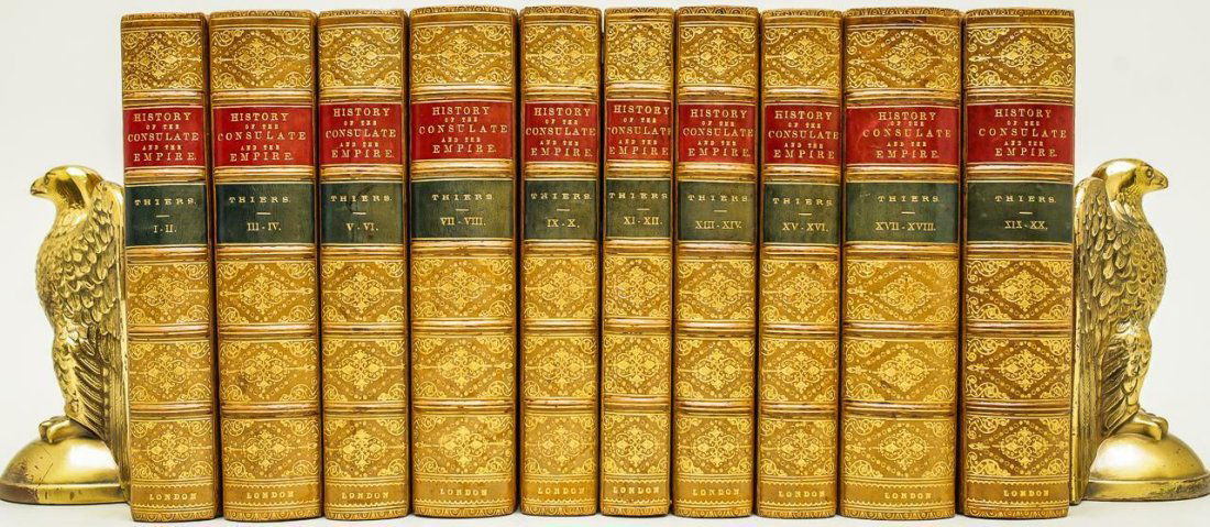 1845 History of the Consulate and the Empire under Napoleon Fine Leather 20 Vol. Set (1 of 8)