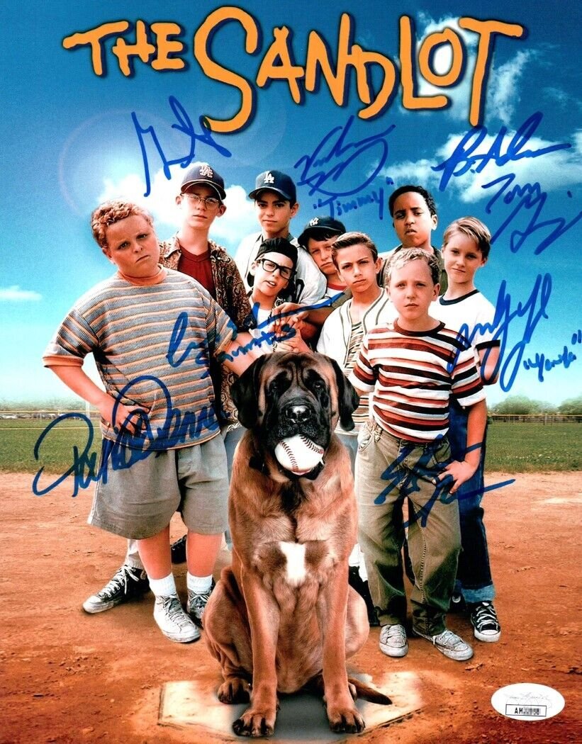 The Sandlot Cast Signed Autographed 8X10 Photo Renna Guiry Gelt York 8 Sigs JSA (1 of 1)