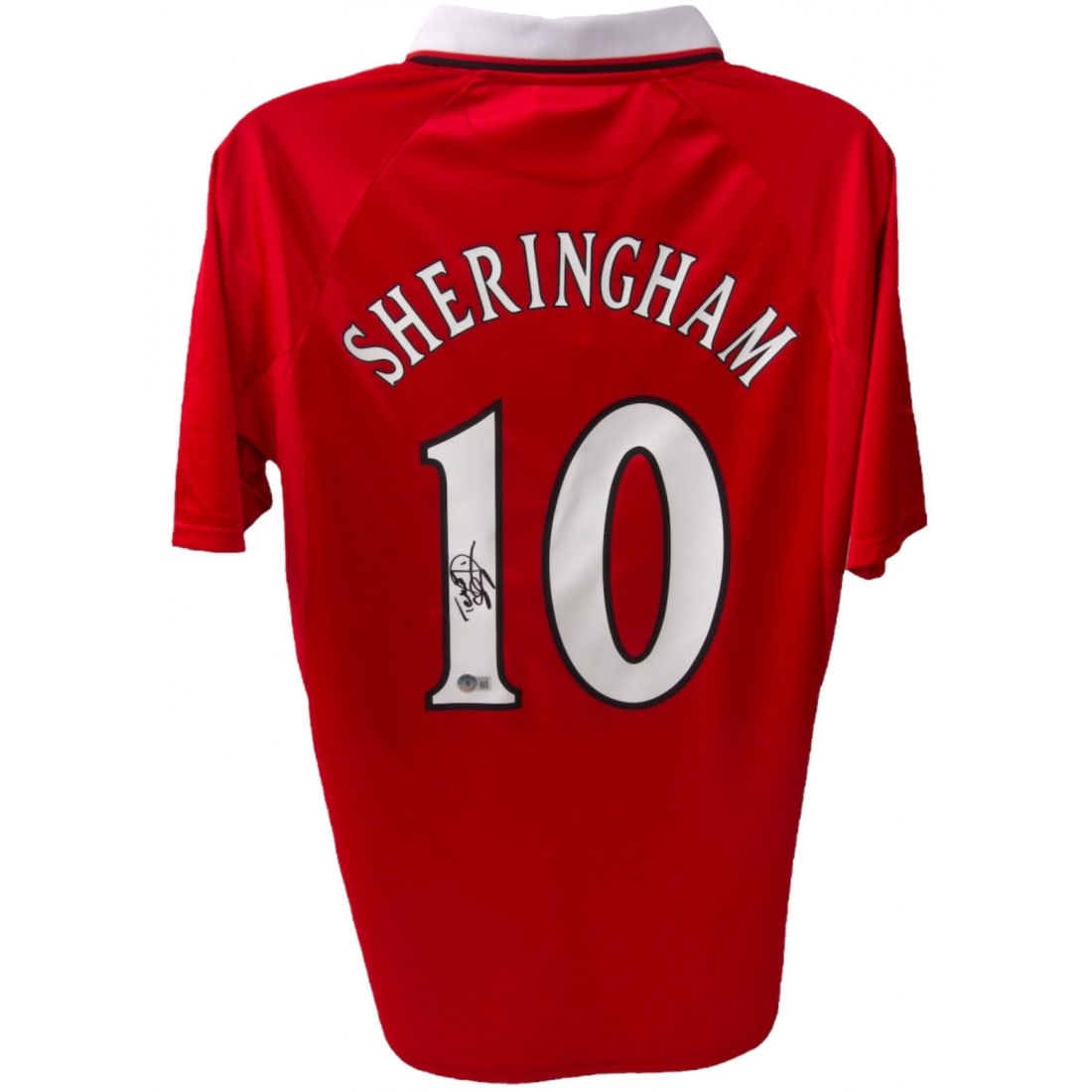 Teddy Sheringham Signed Manchester United Jersey (Beckett): Teddy Sheringham Signed Manchester United Jersey (Beckett)
