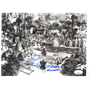 "The Wizard Of Oz" 8x10 Photo Cast-Signed by (5) with Mickey Carroll, Jerry Maren, Donna: "The Wizard Of Oz" 8x10 Photo Cast-Signed by (5) with Mickey Carroll, Jerry Maren, Donna Stewart-Hardaway, Karl Slover (JSA COA)