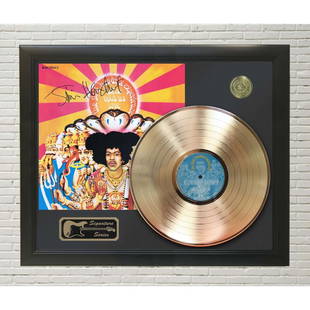 Jimi Hendrix – Axis Bold As Love Framed Reproduction Signature Gold LP Record Display M4: Jimi Hendrix – Axis Bold As Love Framed Reproduction Signature Gold LP Record Display M4