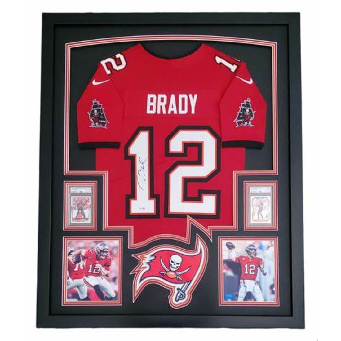 Tom Brady Signed & Custom Framed Tampa Bay Buccaneers Jersey (Fanatics): Tom Brady Signed & Custom Framed Tampa Bay Buccaneers Jersey (Fanatics)
