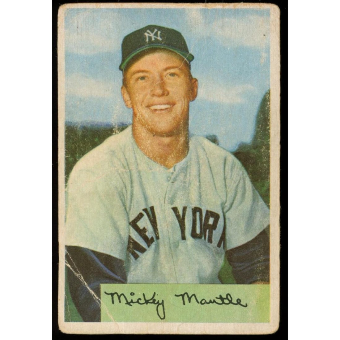Mickey Mantle 1954 Bowman #65: Mickey Mantle 1954 Bowman #65