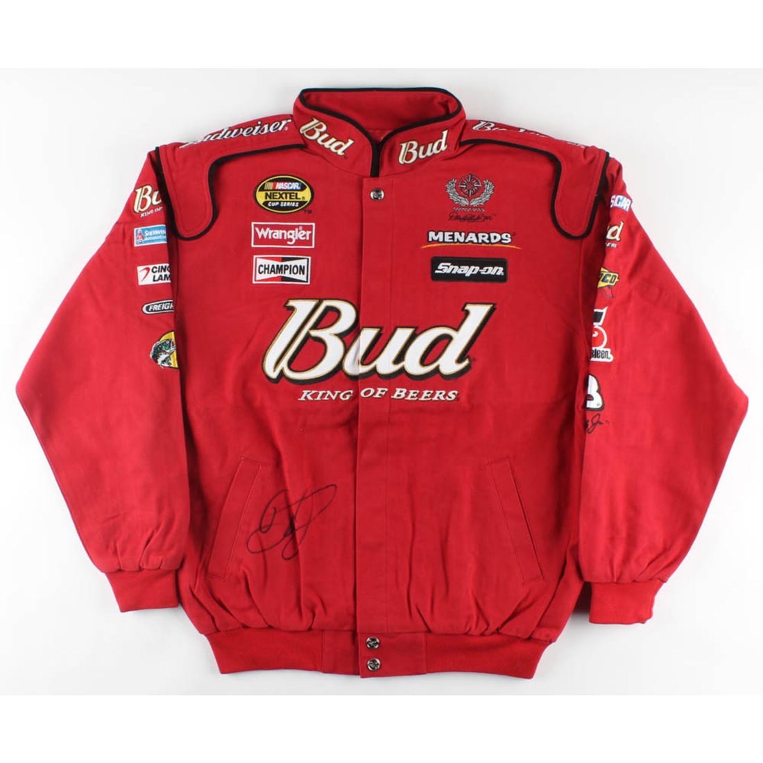 Dale Earnhardt Jr. Signed Budweiser Chase Authentic Driver's Suit / Jacket (Dale Jr. Hologram & COA): Dale Earnhardt Jr. Signed Budweiser Chase Authentic Driver's Suit / Jacket (Dale Jr. Hologram & COA)