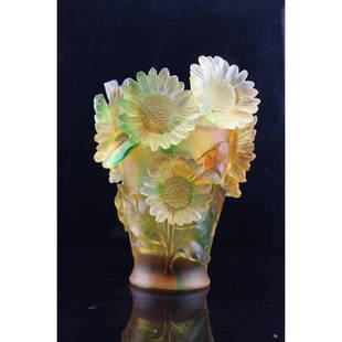 Sunflower vase H9?? Nancy daum style: Sunflower vase H9&rdquo; Nancy daum style