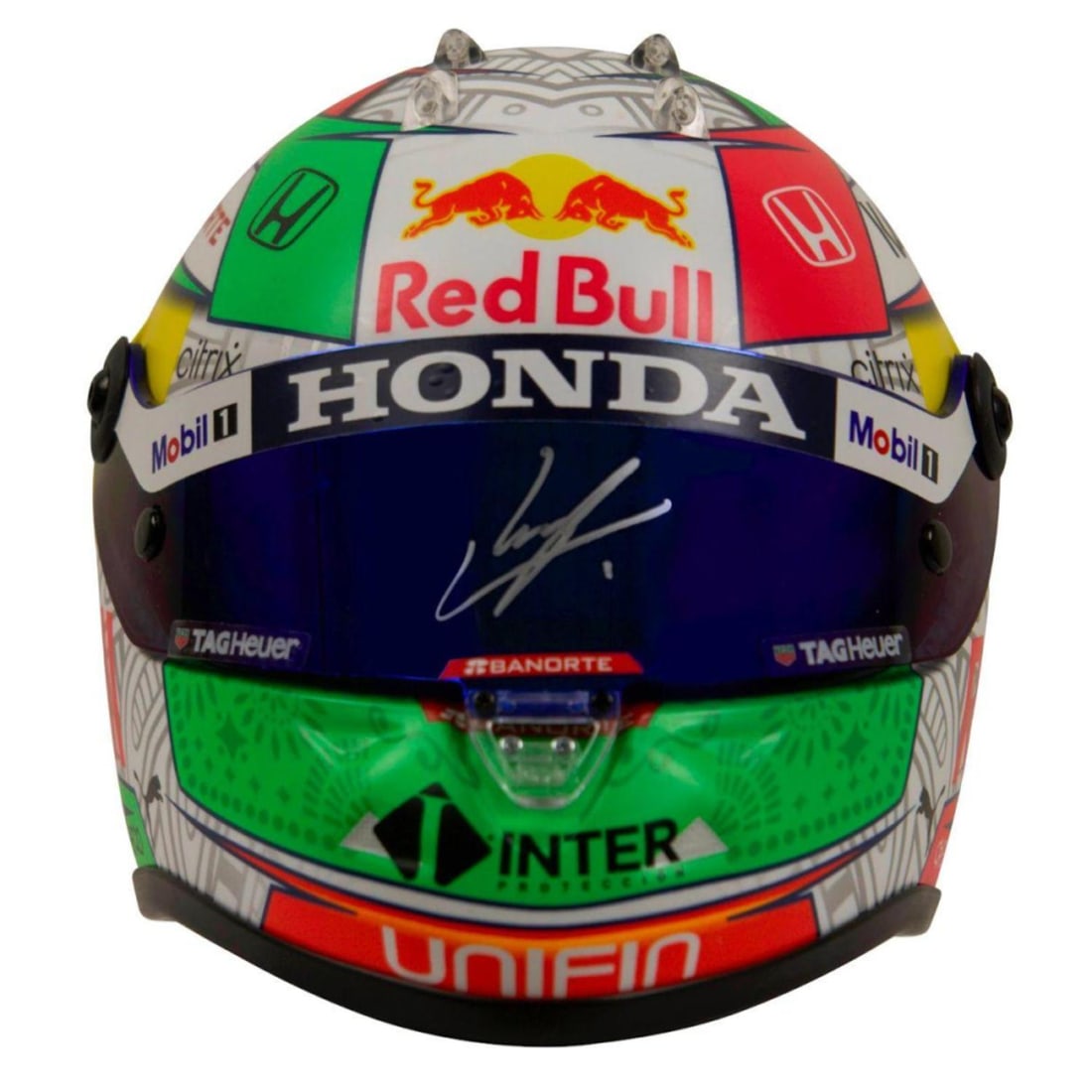Sergio Perez signed 1:2 REDBULL HELMET BAS COA (1 of 1)